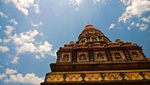 Low angle view of temple against sky