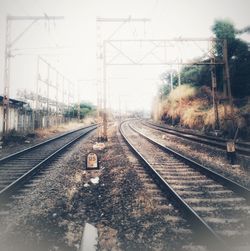 Railroad tracks against sky