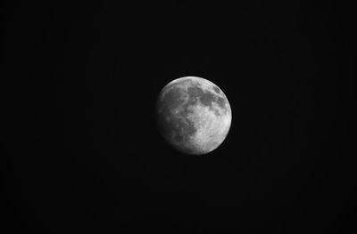 Low angle view of moon in sky