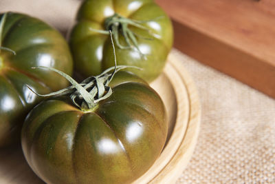 High angle view of fruit on table