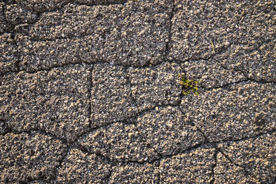 Full frame shot of cracked road
