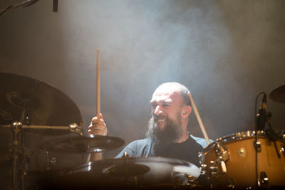 Man playing music concert