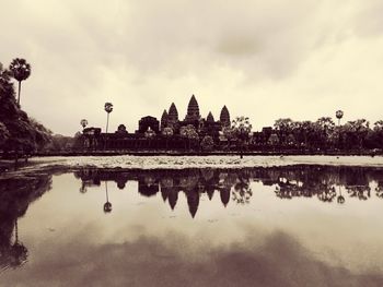 Reflection of built structures in water