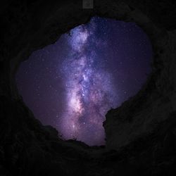 Low angle view of stars in sky at night