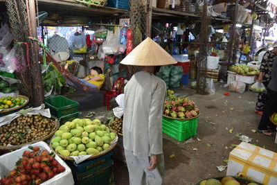 Fruits for sale at market stall