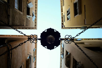 Low angle view of old building against sky