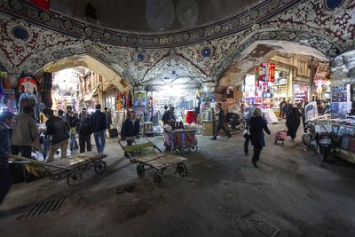 People in shopping mall