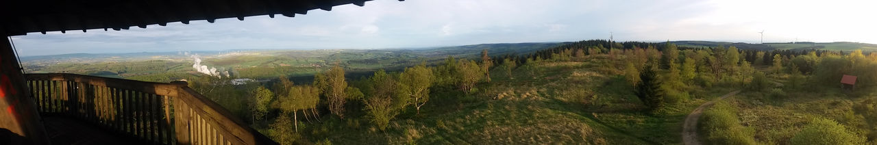 Panoramic shot of landscape against sky