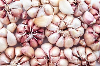 Full frame shot of onions for sale in market