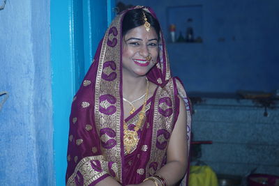 Portrait of smiling young woman