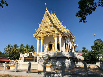 Low angle view of buddhist temple in thailand 