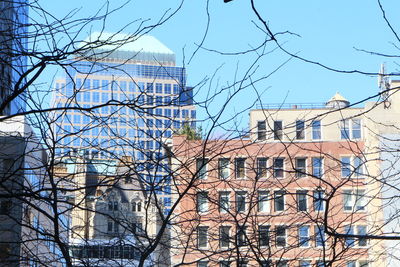 Low angle view of buildings in city