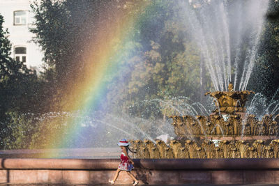 Fountain in a river