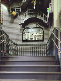 Low angle view of staircase in building