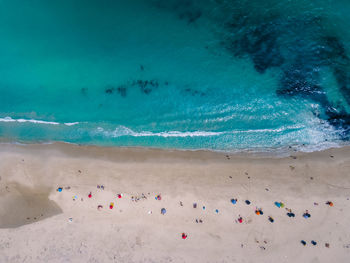 High angle view of beach