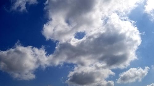 Low angle view of clouds in sky