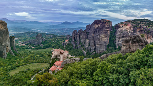 The meteora is a rock formation in central greece.