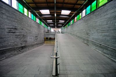 View of empty subway tunnel