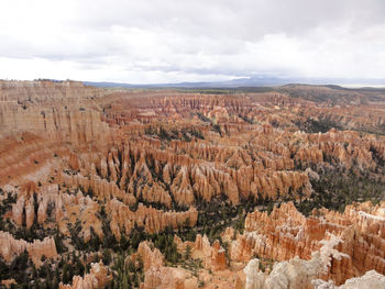 Panoramic view of landscape against cloudy sky