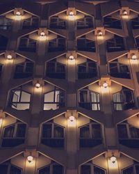 Low angle view of illuminated ceiling