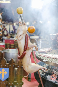 Close-up of food at market stall
