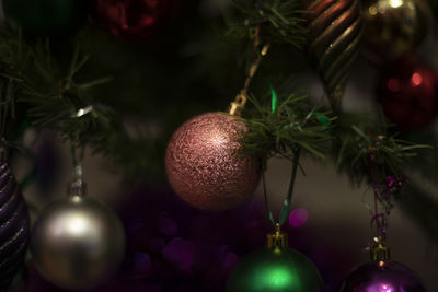 Close-up of christmas decorations