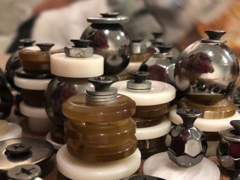 Close-up of objects on table