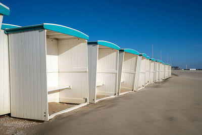 Along the beach of the netherlands you can find lots of beach houses and cabins. 