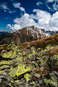 Scenic view of mountain against sky