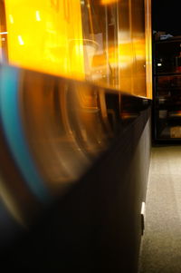 Blurred motion of train at night
