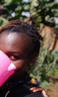 Close-up portrait of a girl