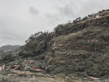 Low angle view of mountain against sky