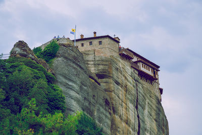 Low angle view of fort against sky