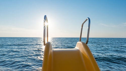 Close-up of sea against sky