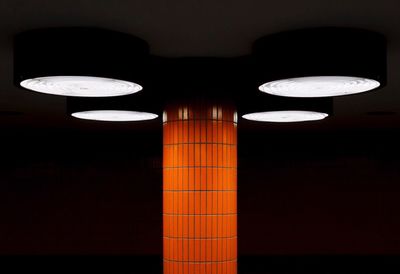 Electric lamp in dark room