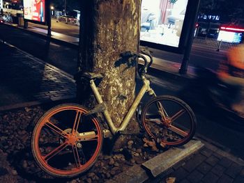 Bicycle on street in city