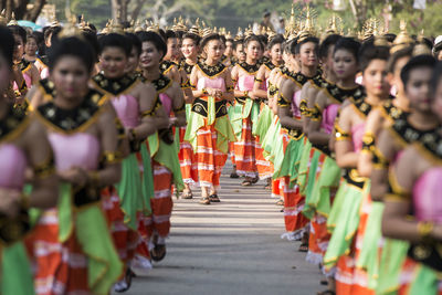 Group of people in temple