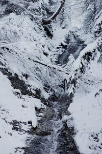 Scenic view of snow covered mountain