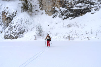 People skiing on snow