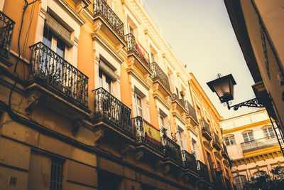 Low angle view of residential building against sky