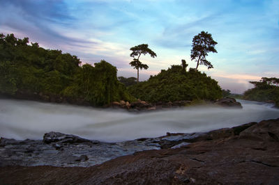 Long exposure shot of the white nile
