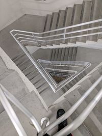 High angle view of staircase