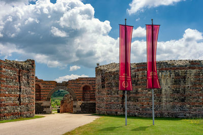 View of historical building against cloudy sky