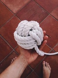 Close-up of cropped hand