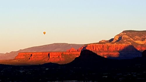 Scenic view of landscape against clear sky