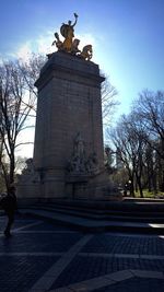 Low angle view of statue of liberty