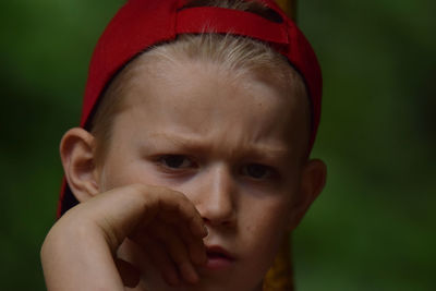 Close-up portrait of boy