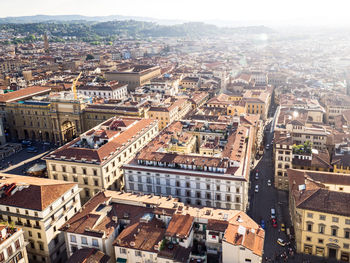 High angle shot of townscape