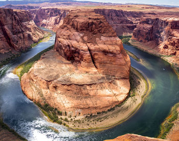 High angle view of rock formation