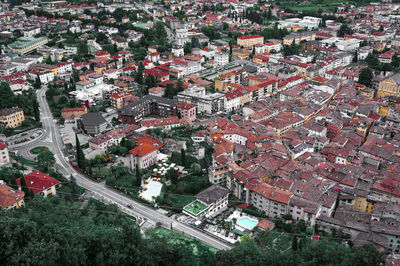 High angle view of cityscape